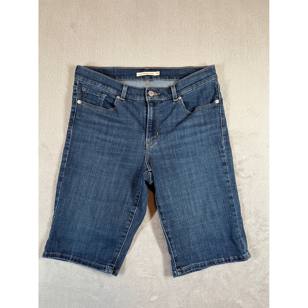 Levis Classic Bermuda Shorts Womens 29 Medium Wash Denim Blue